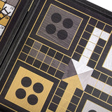 Coffret Multijeux Wengé - Coffret multijeux jeu traditionnel dadas échecs backgammon oies - Rouge et Noir