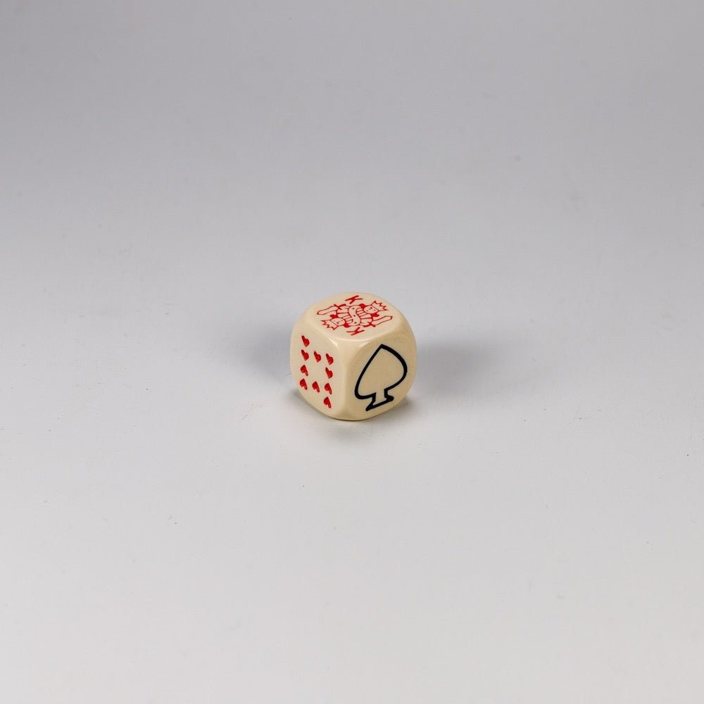 Coffret poker d'as ivoire - 18 mm - coffret de dés - Rouge et Noir