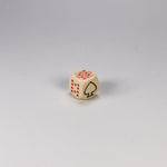Coffret poker d'as ivoire - 18 mm - coffret de dés - Rouge et Noir