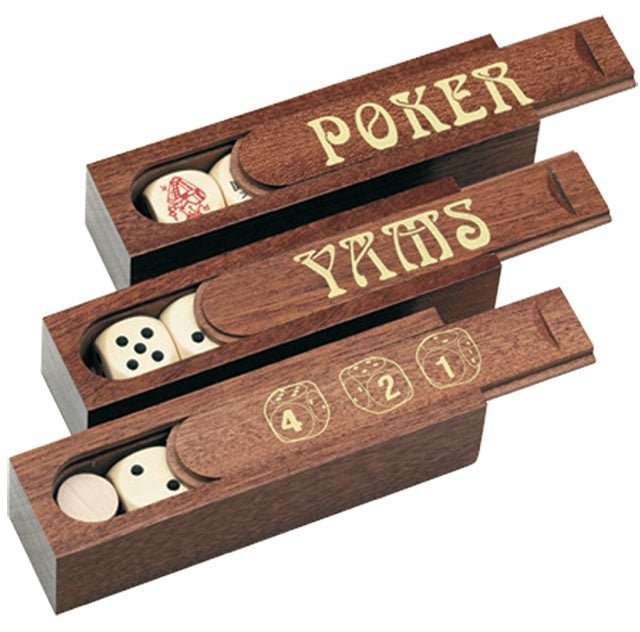 Coffret Poker d'As - Plumier - coffret de dés - Rouge et Noir