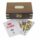 Coffret Sheesham / Laiton - Tarots - jeu de cartes coffret de cartes tarots à jouer - Rouge et Noir