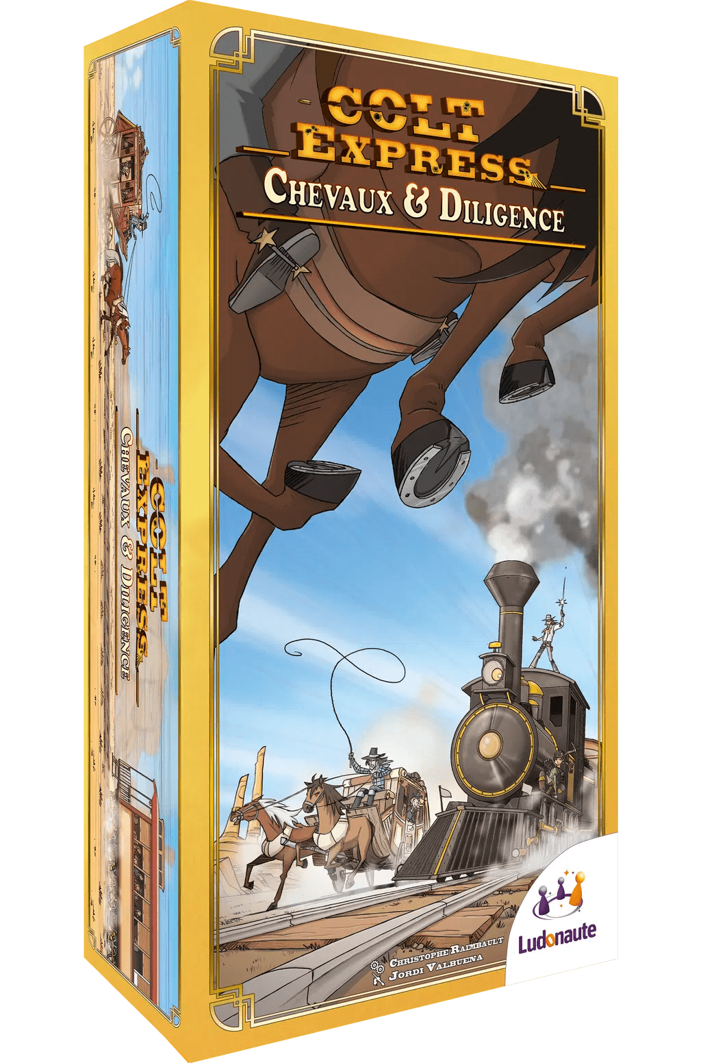 Colt express extension - chevaux et diligence - Jeu de plateau de stratégie - Rouge et Noir