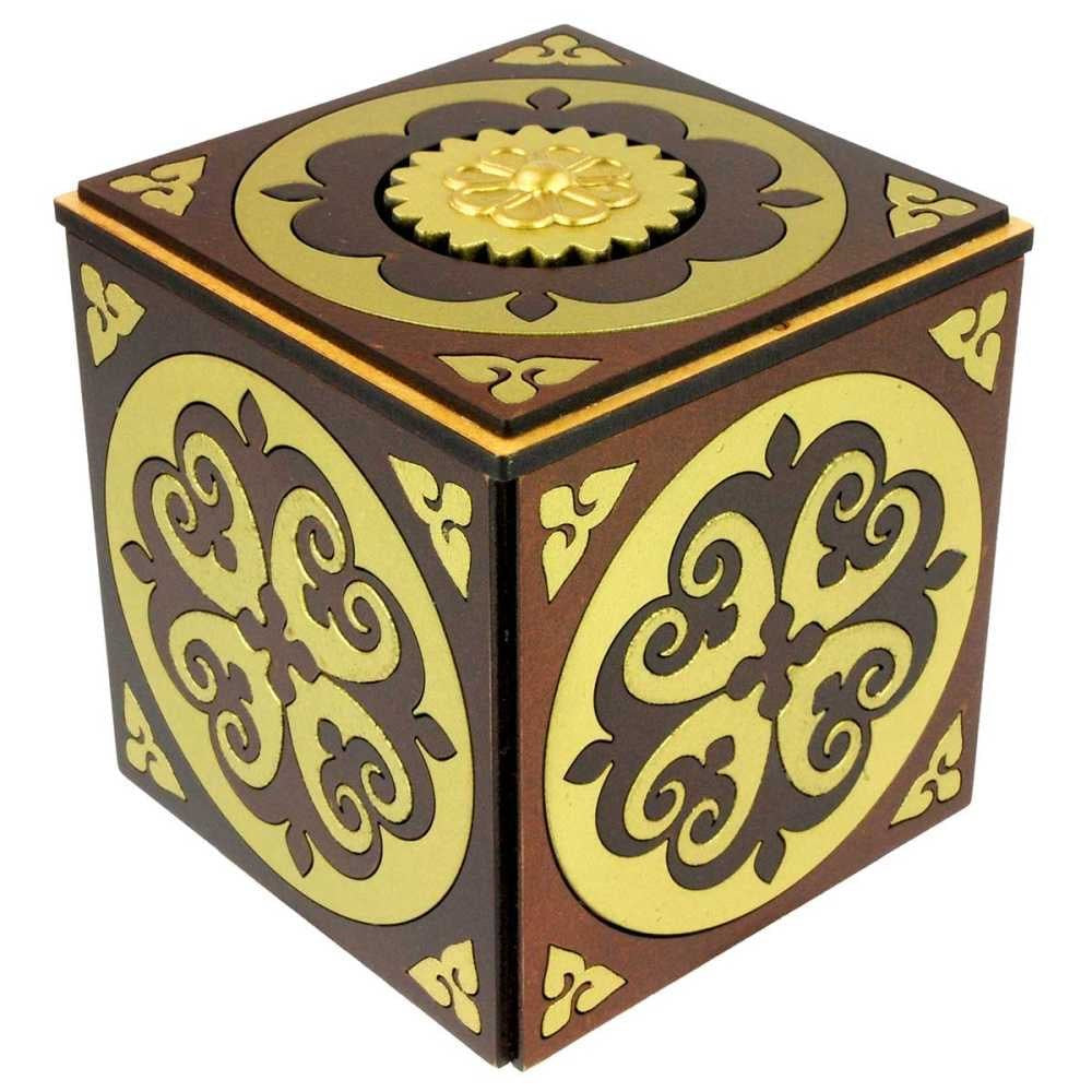 CT Boite à secrets - Cube Box - Casse - tête en bois boite à secrets - Rouge et Noir