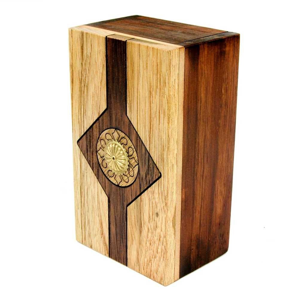 CT Boite à secrets - Stick Box - Casse - tête en bois boite à secrets - Rouge et Noir