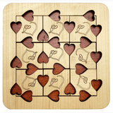 CT Tangram de l’Amour - Casse - tête en bois - Rouge et Noir