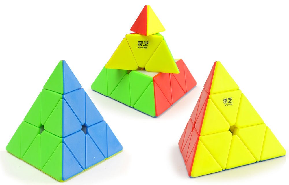 Cube Pyraminx QiYi QiMing S2 - Casse - tête autre cube rubick pyramide - Rouge et Noir