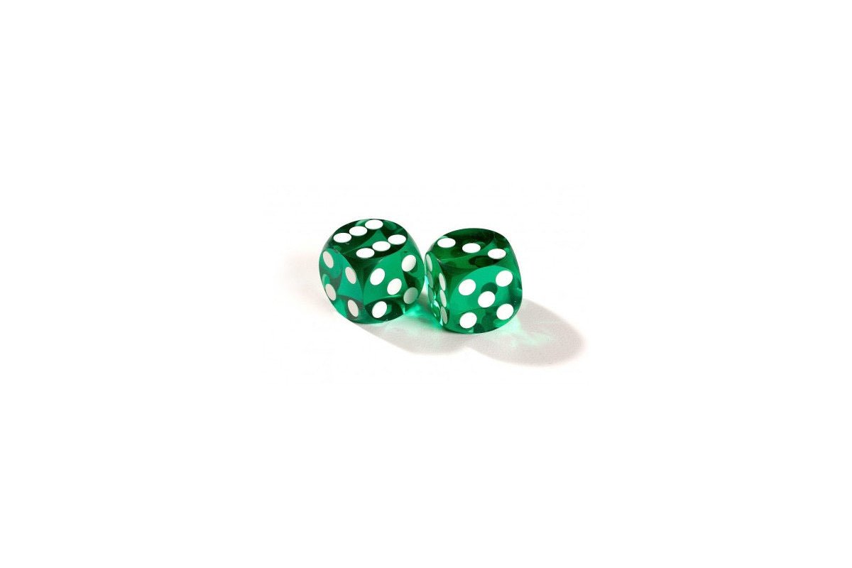 Dés de précision calibrés et numérotées 14 mm - Dés de backgammon - Vert - accessoire de backgammons dés de précision cadeau bel objet - Rouge et Noir