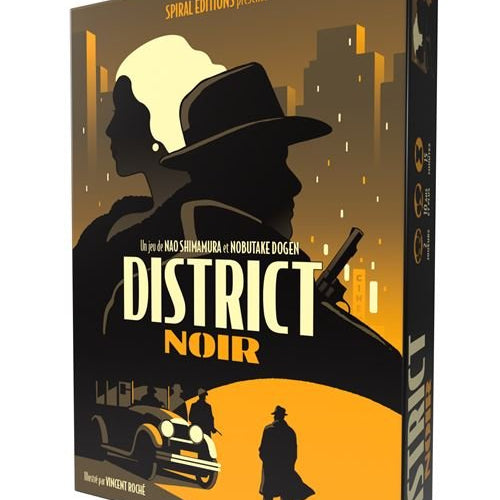 District Noir - Jeu de société et plateau de stratégie de cartes à deux - Rouge et Noir