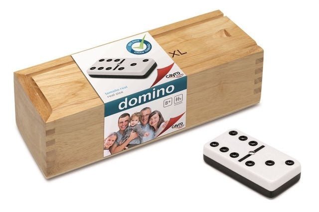 Dominos double 6 plumier XXL - jeu traditionnel jeu de dominos cadeau sénior - Rouge et Noir