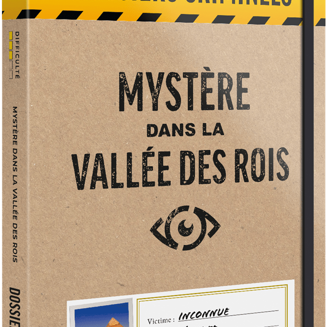 DOSSIERS CRIMINELS : Mystère Dans La Vallée Des Rois - Jeu de plateau de stratégie coopératif - Rouge et Noir