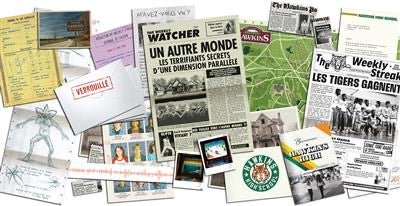 DOSSIERS CRIMINELS : Stranger Things - L'OMBRE DE HAWKINS - Jeu de plateau de stratégie coopératif - Rouge et Noir