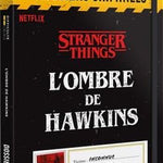 DOSSIERS CRIMINELS : Stranger Things - L'OMBRE DE HAWKINS - Jeu de plateau de stratégie coopératif - Rouge et Noir
