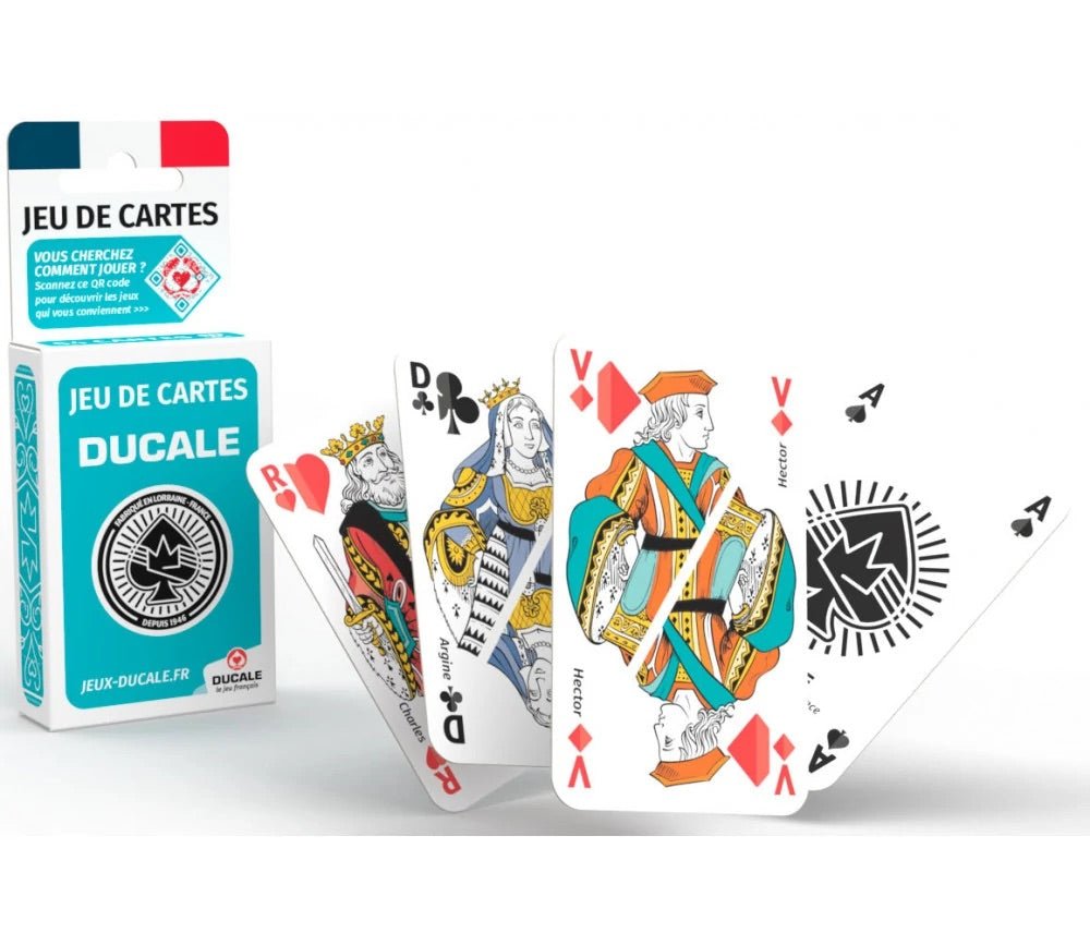 Ducale - 54 cartes - jeu de cartes illustrées - Rouge et Noir