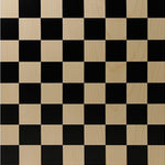 Echiquier du Bauhaus (seul) - jeu d'échecs échiquier classique et décoratif - Rouge et Noir