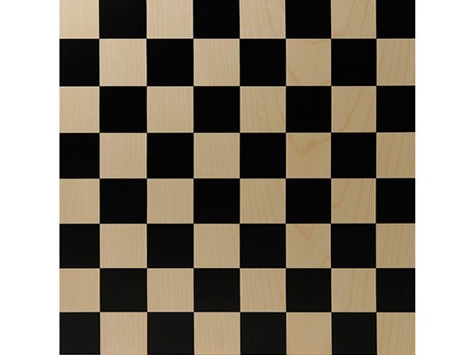 Echiquier du Bauhaus (seul) - jeu d'échecs échiquier classique et décoratif - Rouge et Noir
