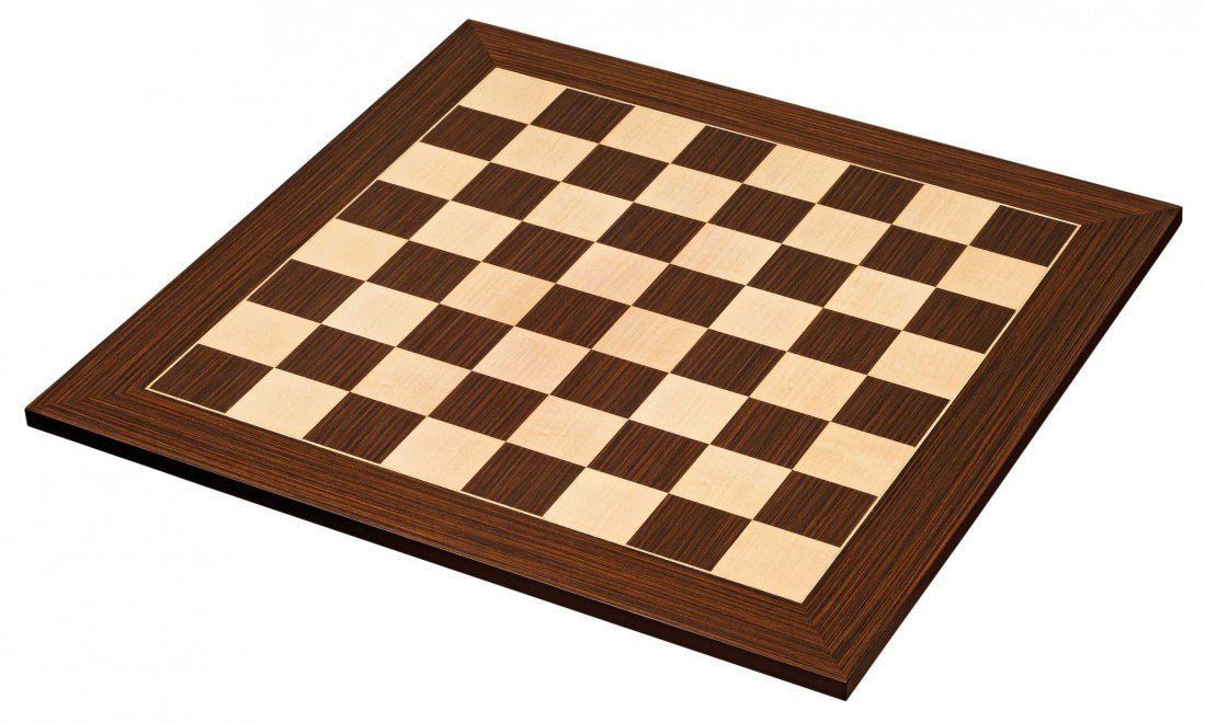 Echiquier en bois de Palissandre Zébré - jeu d'échecs échiquier classique et décoratif - Rouge et Noir