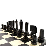 Echiquier en Bois de Sycomore sans bords Ulbrich - jeu d'échecs échiquier classique et décoratif - Rouge et Noir