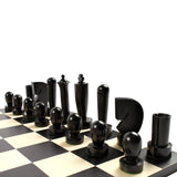 Echiquier en Bois de Sycomore sans bords Ulbrich - jeu d'échecs échiquier classique et décoratif - Rouge et Noir