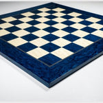 Echiquier laqué - Bleu - jeu d'échecs échiquier classique décoratif - Rouge et Noir