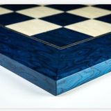 Echiquier laqué - Bleu - jeu d'échecs échiquier classique décoratif - Rouge et Noir