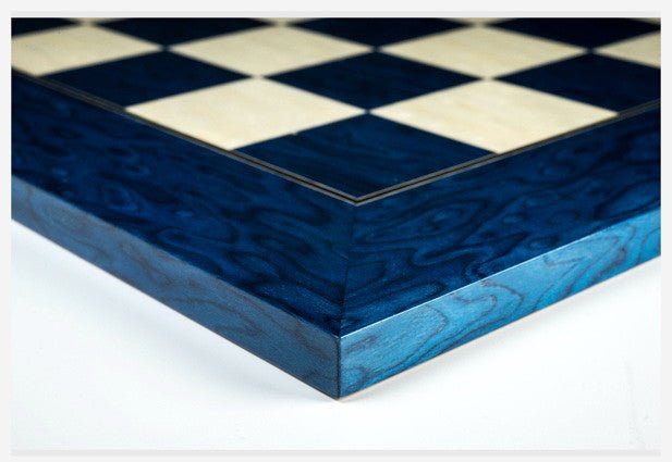 Echiquier laqué - Bleu - jeu d'échecs échiquier classique décoratif - Rouge et Noir