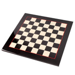 Echiquier laqué - Noir - jeu d'échecs échiquier classique et décoratif - Rouge et Noir