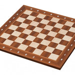 Echiquier Lettré - Chiffré - en Bois d'Acajou d'Afrique - jeu d'échecs échiquier classique lettré chiffré - Rouge et Noir