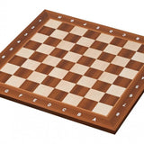 Echiquier Lettré - Chiffré - en Bois d'Acajou d'Afrique - jeu d'échecs échiquier classique lettré chiffré - Rouge et Noir