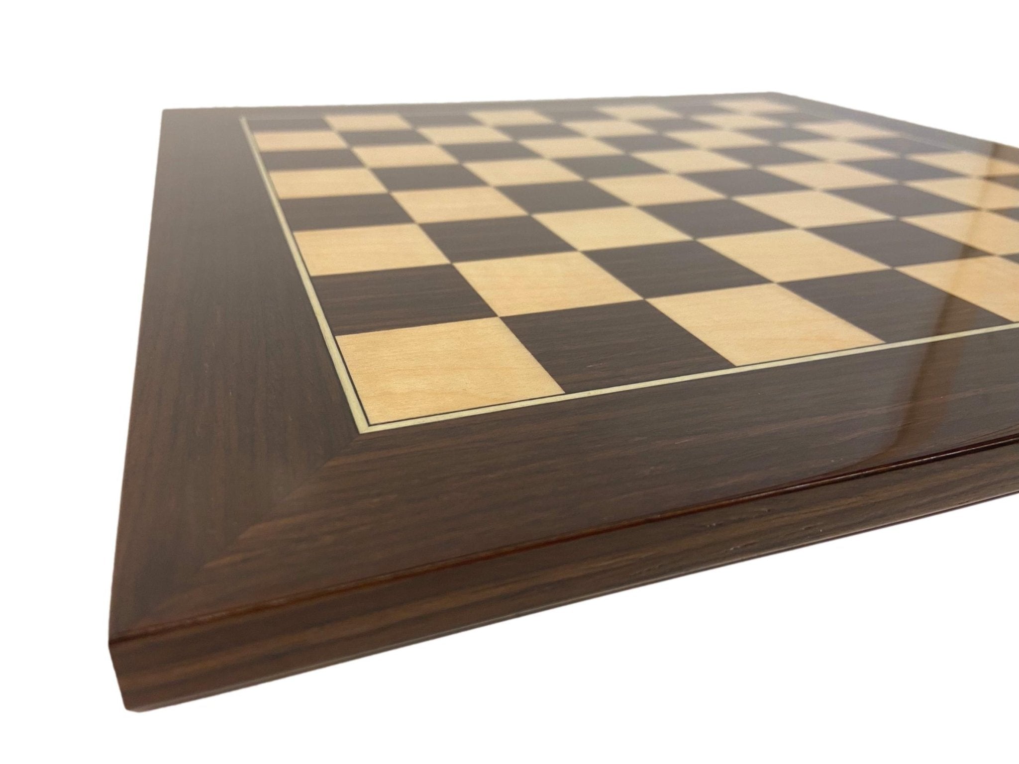 Echiquier Luxe - Ebène de Macassar laqué - jeu d'échecs échiquier classique - Rouge et Noir