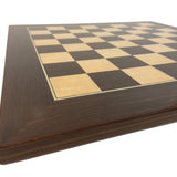 Echiquier Luxe - Ebène de Macassar laqué - jeu d'échecs échiquier classique - Rouge et Noir