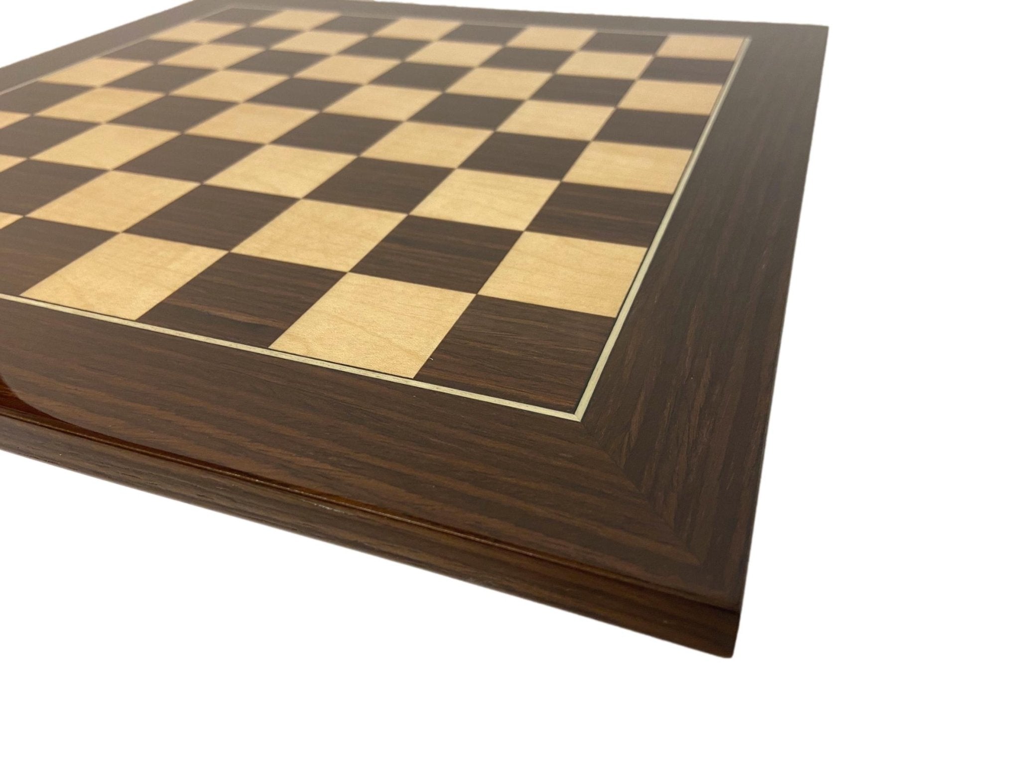 Echiquier Luxe - Ebène de Macassar laqué - jeu d'échecs échiquier classique - Rouge et Noir