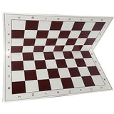 Echiquier pliant en vinyle - GM - jeu d'échecs échiquier classique - Rouge et Noir