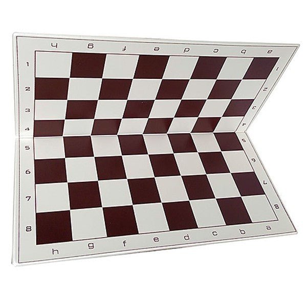 Echiquier pliant en vinyle - GM - jeu d'échecs échiquier classique - Rouge et Noir