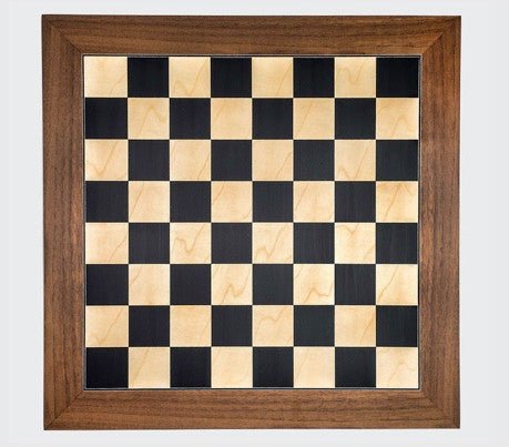 Echiquier Poirier teinté / bords Noyer - jeu d'échecs échiquier classique - Rouge et Noir