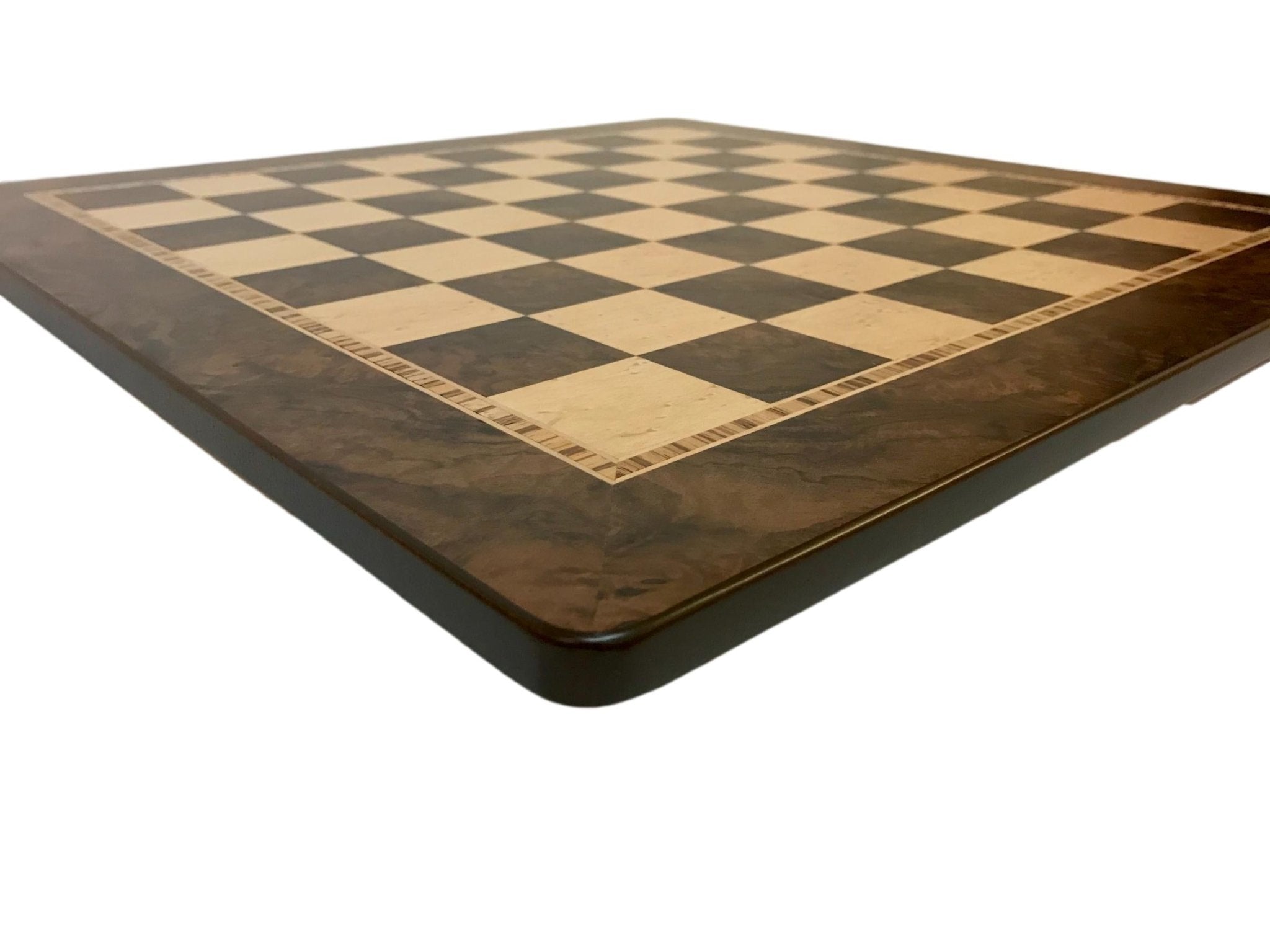 Echiquier Ronce de Noyer - jeu d'échecs échiquier classique et décoratif - Rouge et Noir