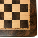Echiquier Ronce de Noyer - jeu d'échecs échiquier classique et décoratif - Rouge et Noir