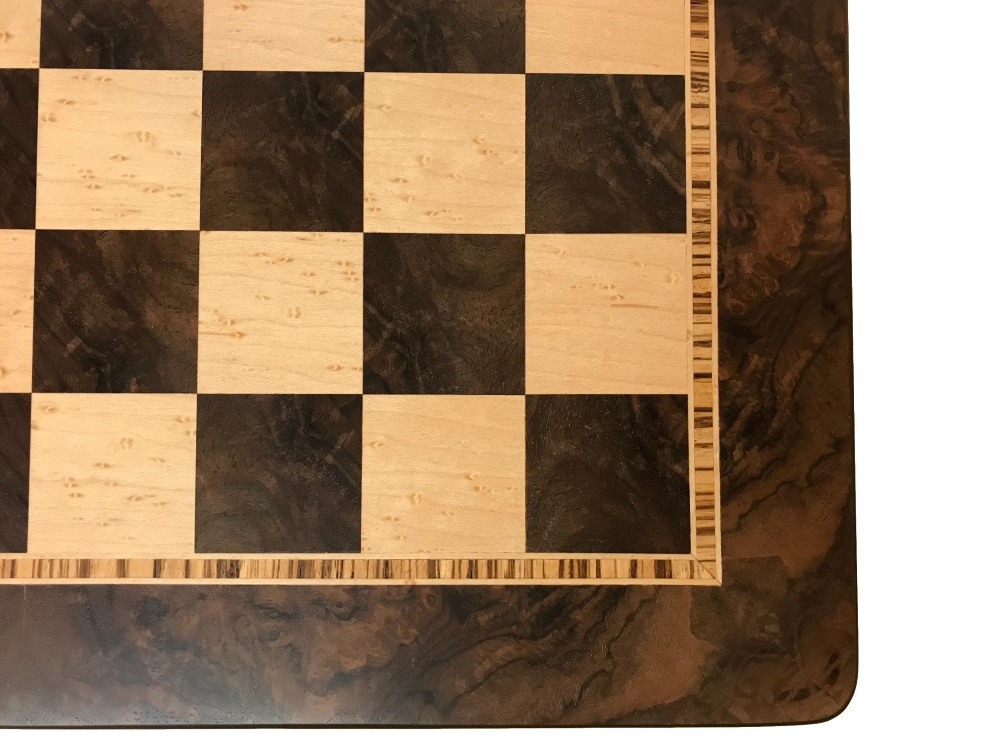 Echiquier Ronce de Noyer - jeu d'échecs échiquier classique et décoratif - Rouge et Noir