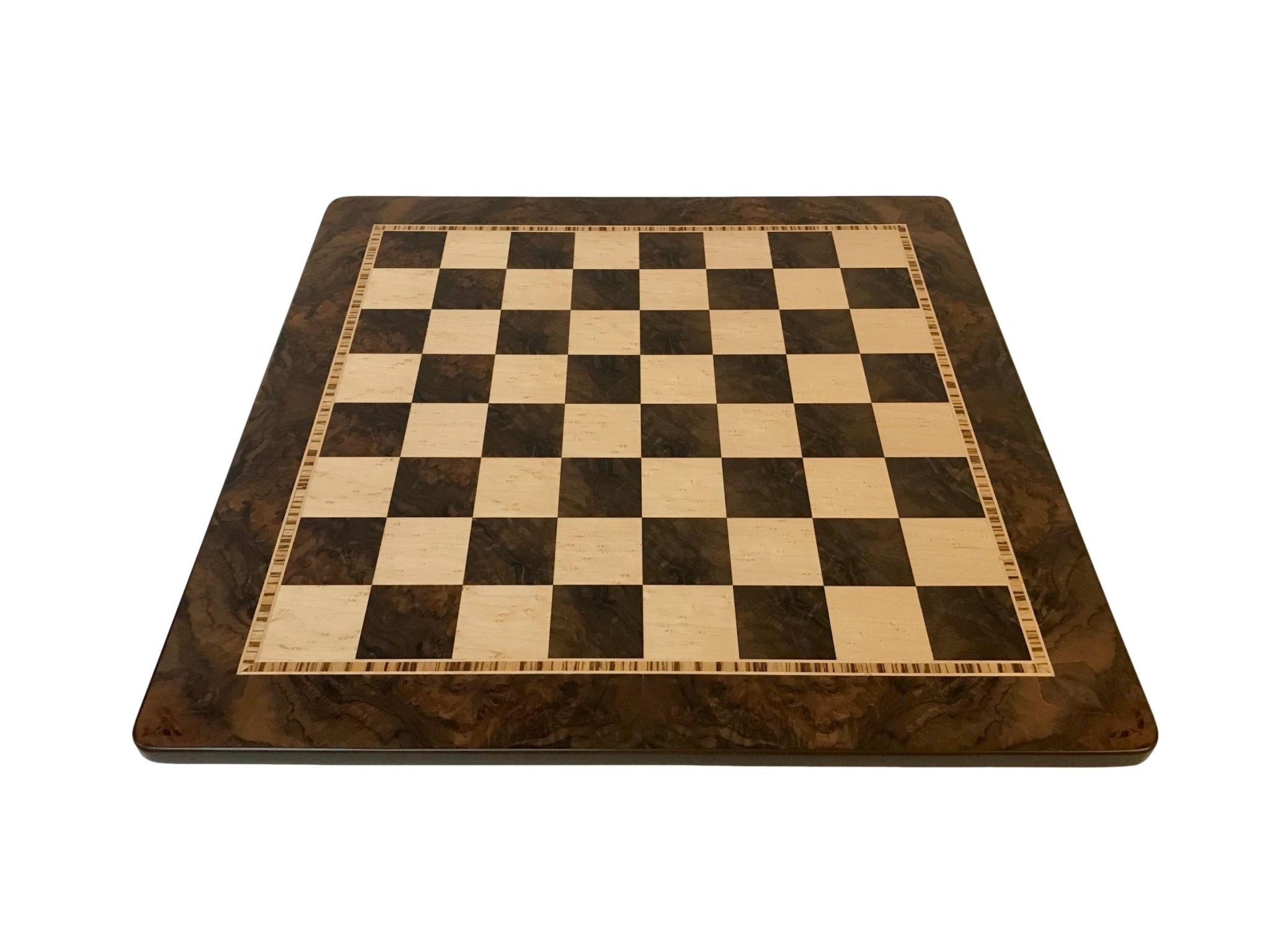 Echiquier Ronce de Noyer - jeu d'échecs échiquier classique et décoratif - Rouge et Noir
