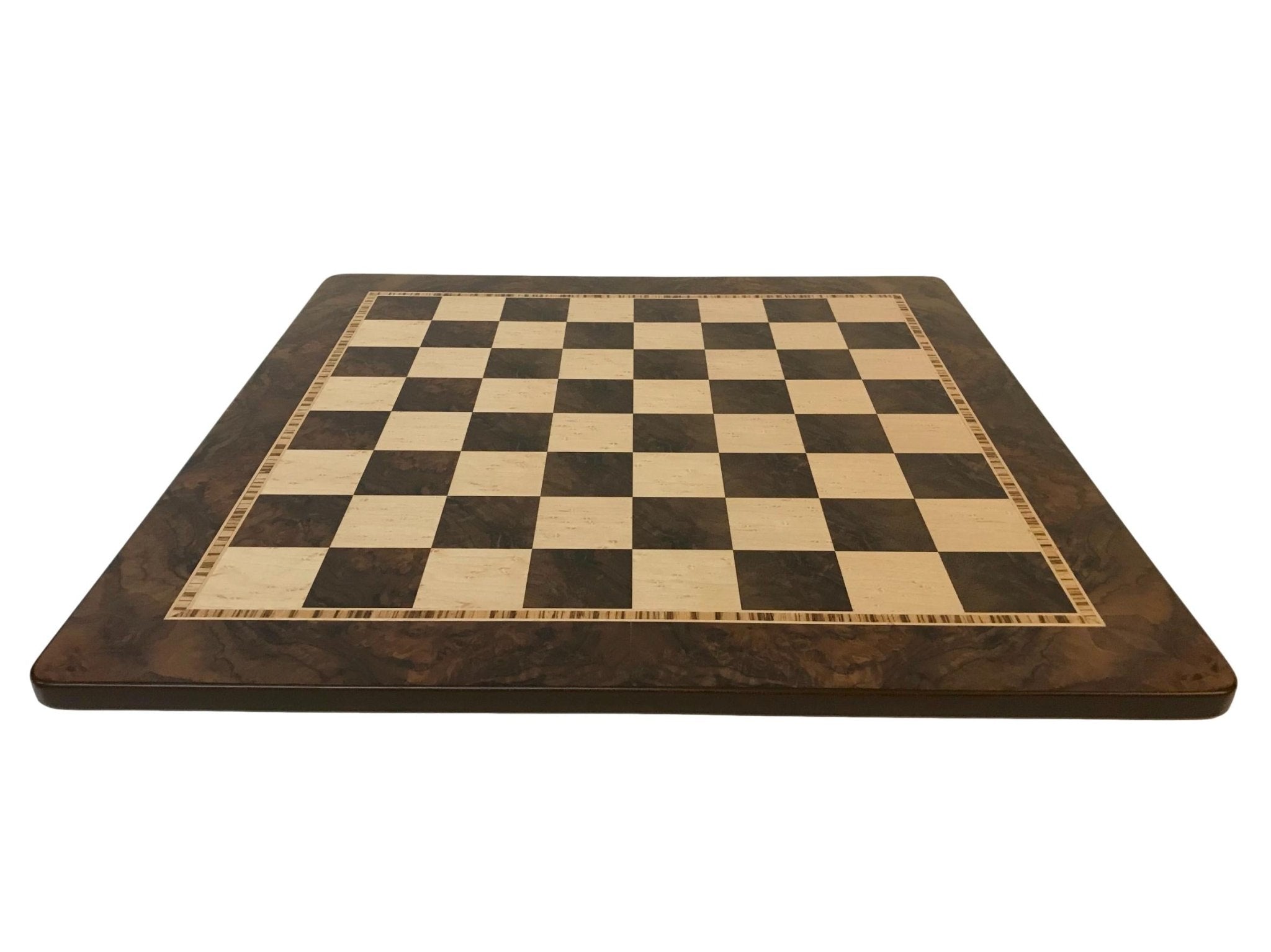 Echiquier Ronce de Noyer - jeu d'échecs échiquier classique et décoratif - Rouge et Noir
