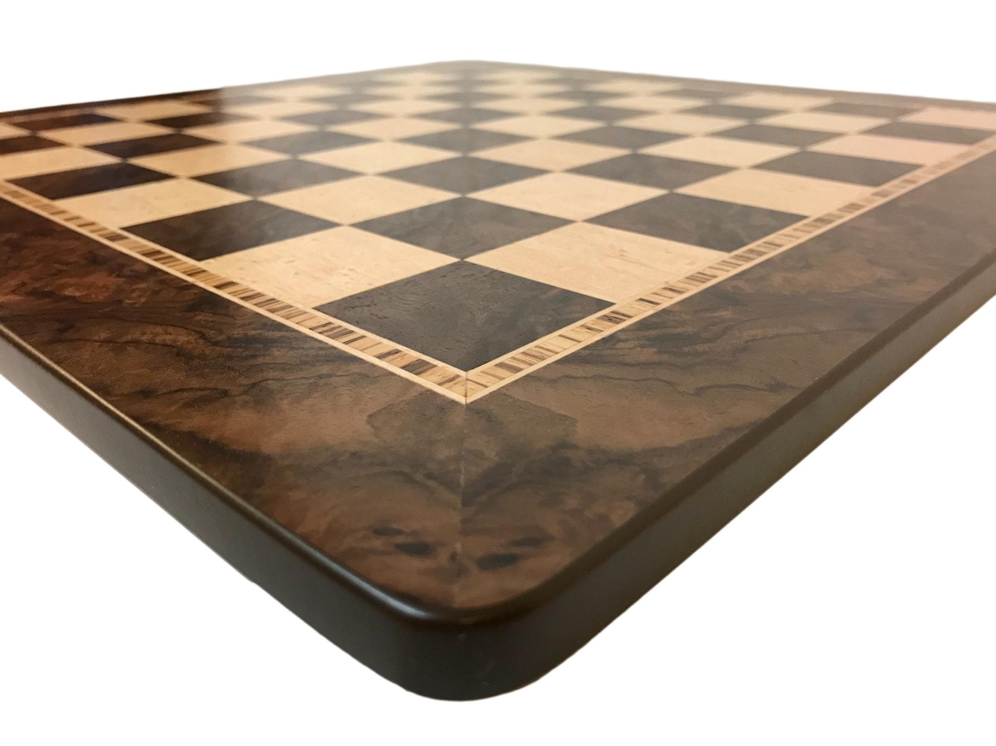 Echiquier Ronce de Noyer - jeu d'échecs échiquier classique et décoratif - Rouge et Noir