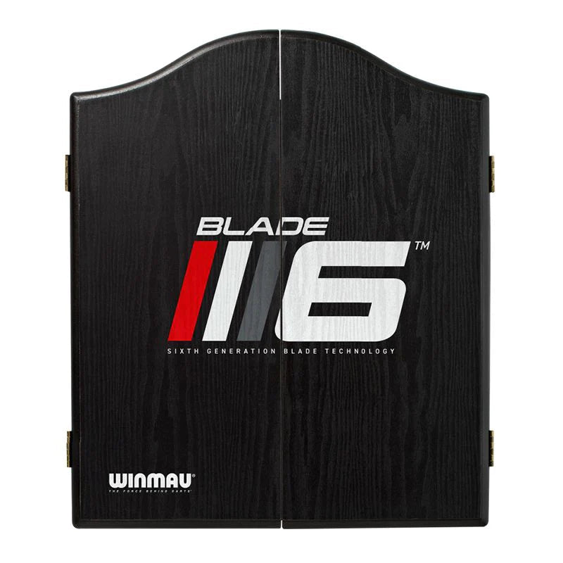 Ensemble Armoire de fléchettes Winau - Blade 6 triple Core PDC - ensemble de fléchettes - Rouge et Noir
