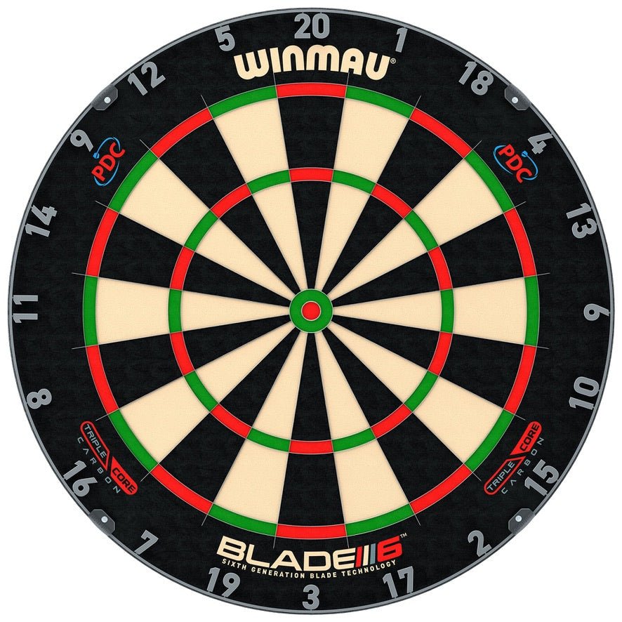 Ensemble Armoire de fléchettes Winau - Blade 6 triple Core PDC - ensemble de fléchettes - Rouge et Noir