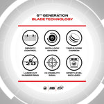 Ensemble Armoire de fléchettes Winau - Blade 6 triple Core PDC - ensemble de fléchettes - Rouge et Noir