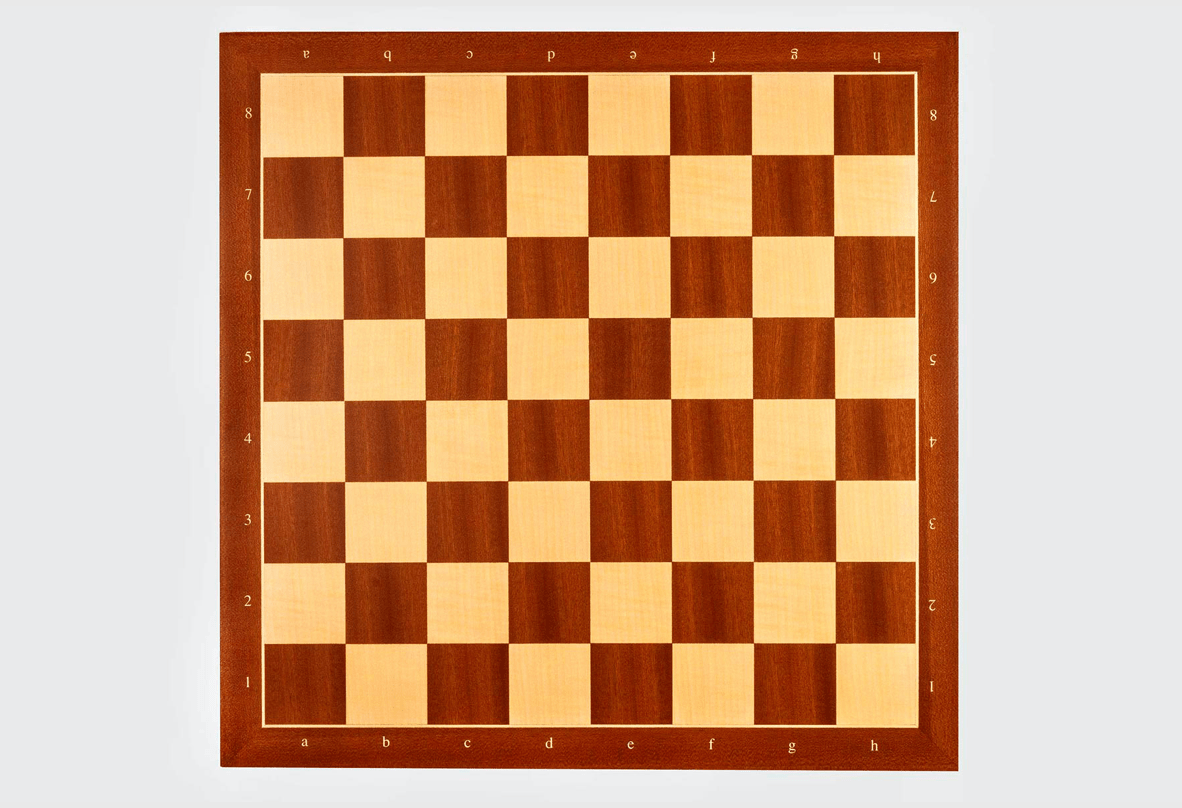 Ensemble Club Acacia - Bords Fins - Acajou - Ensemble d’échecs classique - Rouge et Noir