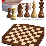 Ensemble Club Acacia - Marron foncé - jeu d'échecs ensemble classique cadeau bel objet - 12a - Rouge et Noir