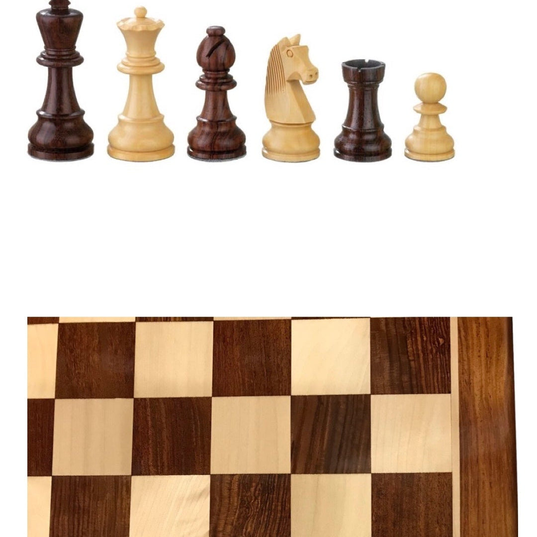 Ensemble Club Palissandre - jeu d'échecs ensemble classique cadeau bel objet - Rouge et Noir