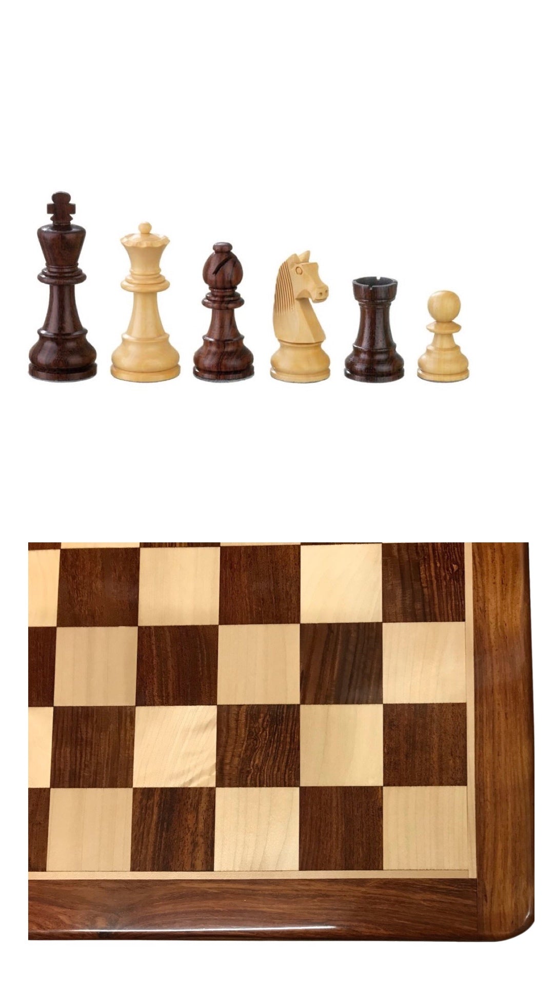 Ensemble Club Palissandre - jeu d'échecs ensemble classique cadeau bel objet - Rouge et Noir