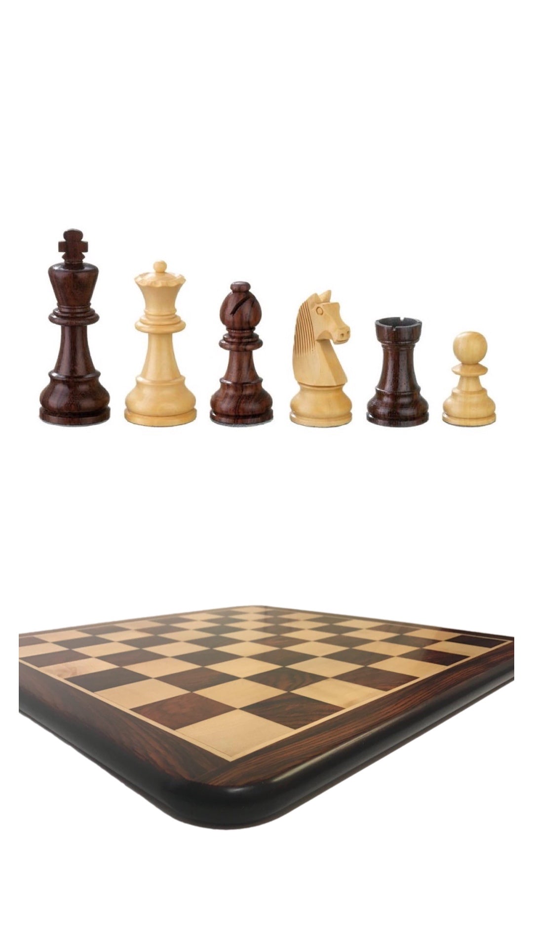 Ensemble Club Palissandre - jeu d'échecs ensemble classique cadeau bel objet - Rouge et Noir