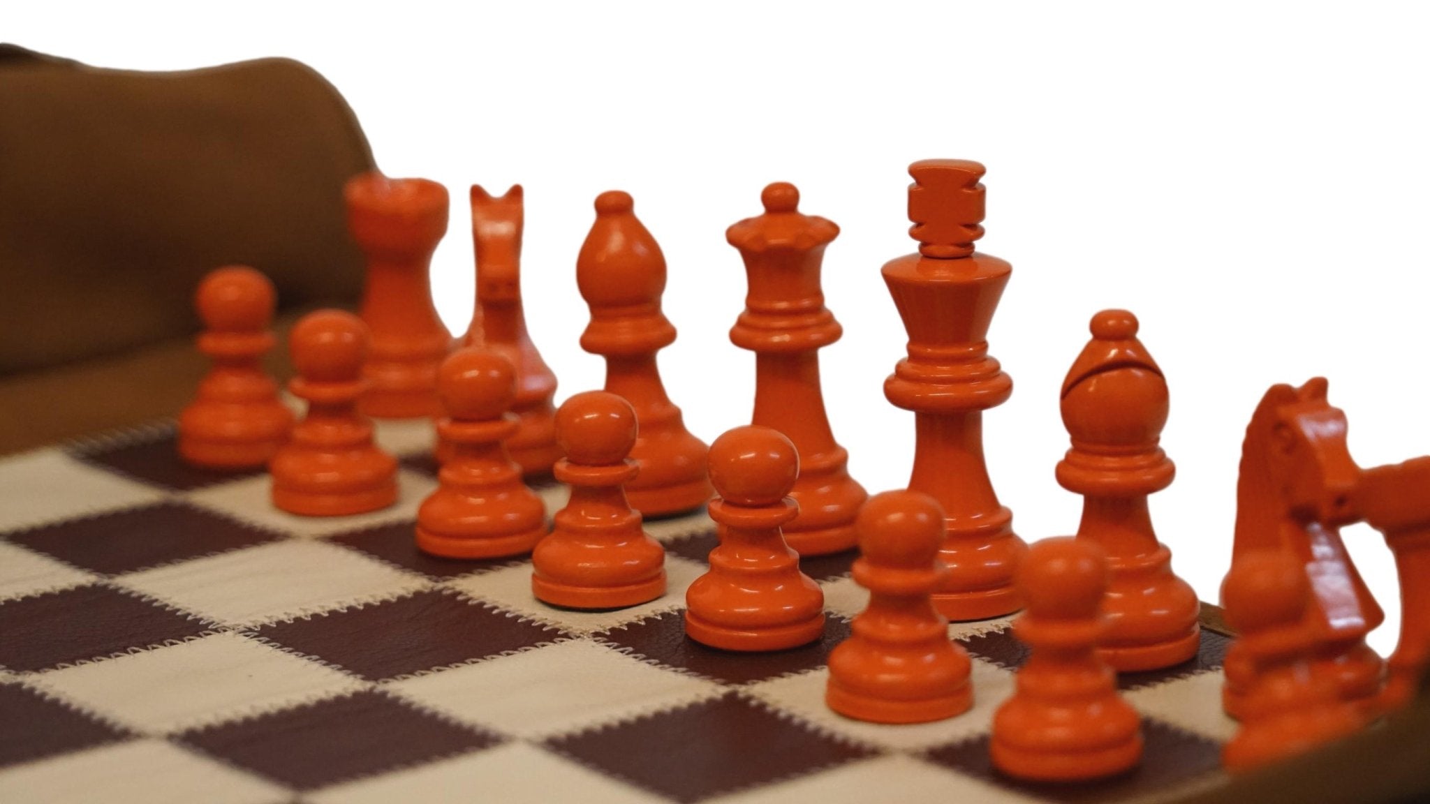 Ensemble d'échecs roulable magnétique - Cuir véritable - Gold - ensemble d'échecs luxe classique jeu d'échecs de voyage en cuir véritable - Rouge et Noir