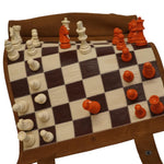Ensemble d'échecs roulable magnétique - Cuir véritable - Gold - ensemble d'échecs luxe classique jeu d'échecs de voyage en cuir véritable - Rouge et Noir